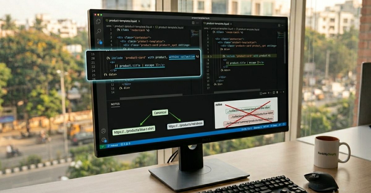 Shopify Liquid theme file showing within collection filter fix for duplicate product URLs