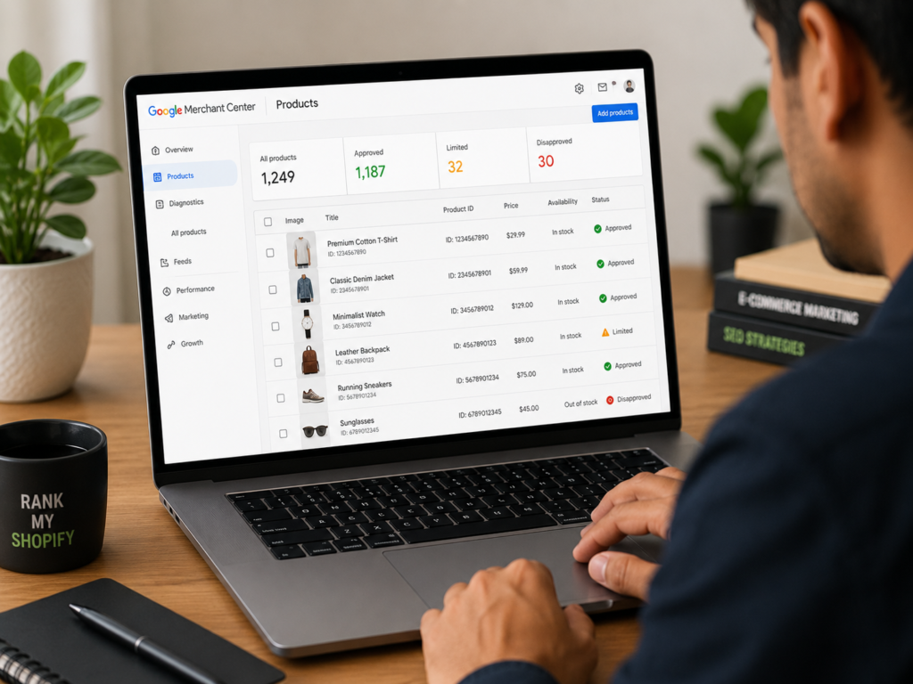 Google Merchant Center product feed checklist for Shopify Performance Max