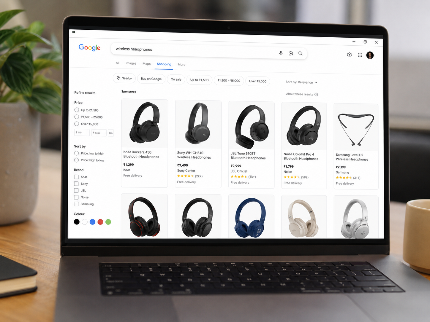 Google Shopping product grid showing optimised | | Shopify listings