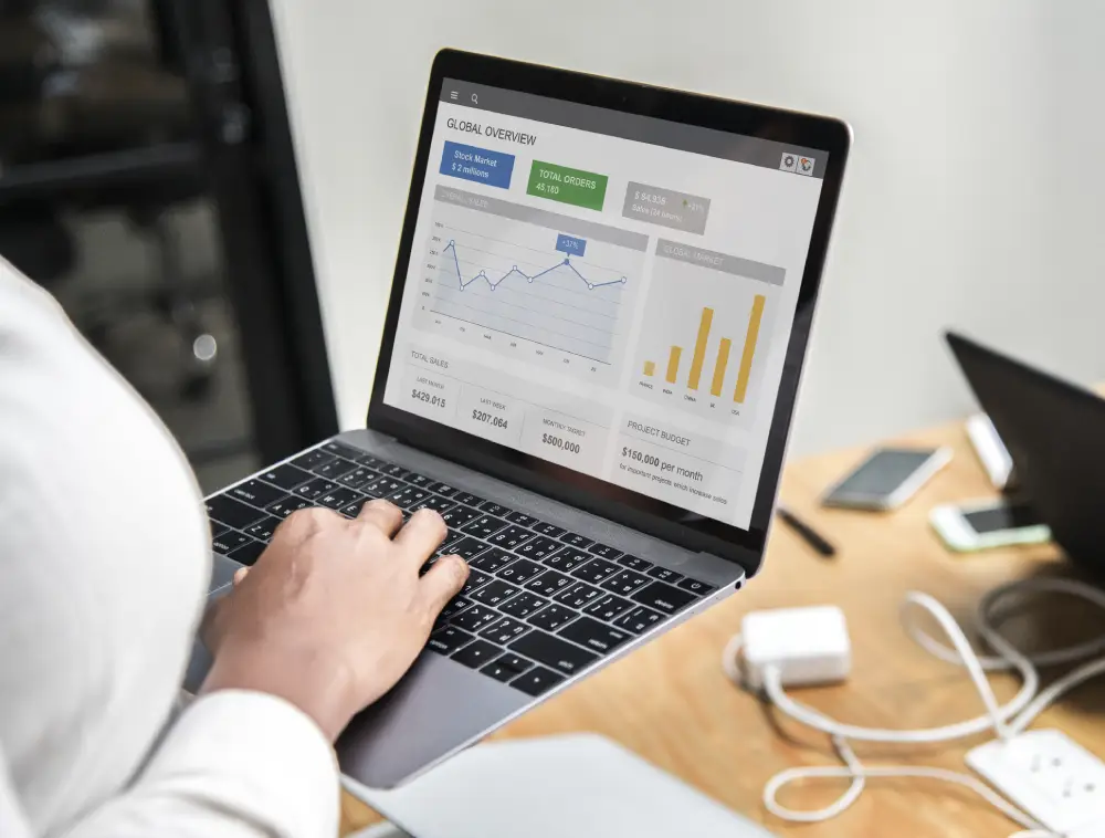 Ecommerce business owner working on her Shopify store